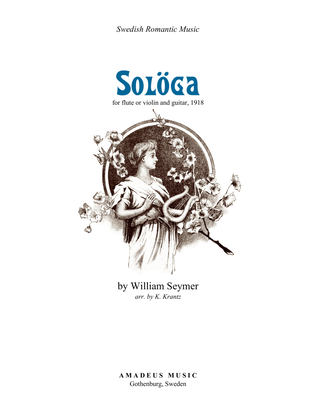 Book cover for Solöga for violin or flute and guitar