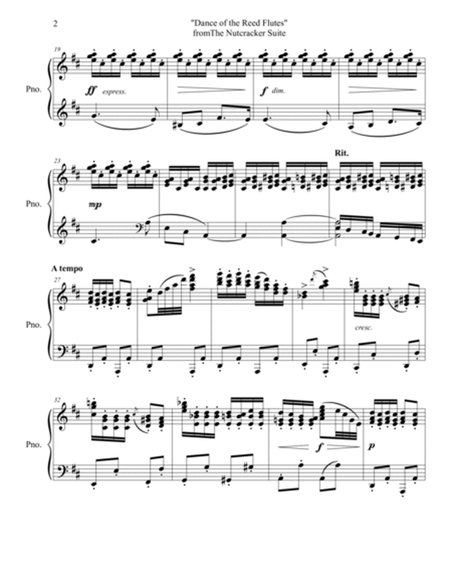 Dance of the Reed Flutes from the Nutcracker Suite by Peter Ilyich Tchaikovsky Piano Solo - Digital Sheet Music