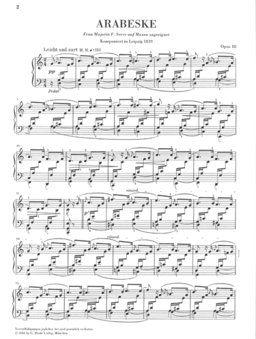 Arabesque C Major Op. 18