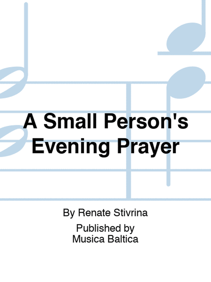 A Small Person's Evening Prayer