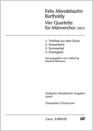 Book cover for Vier Quartette fur Mannerchor
