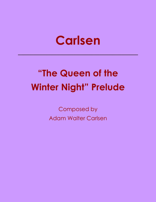 Book cover for The Queen of the Winter Night Prelude Solo Piano