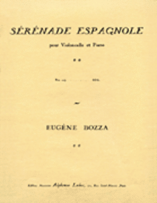 Book cover for Serenade Espagnole