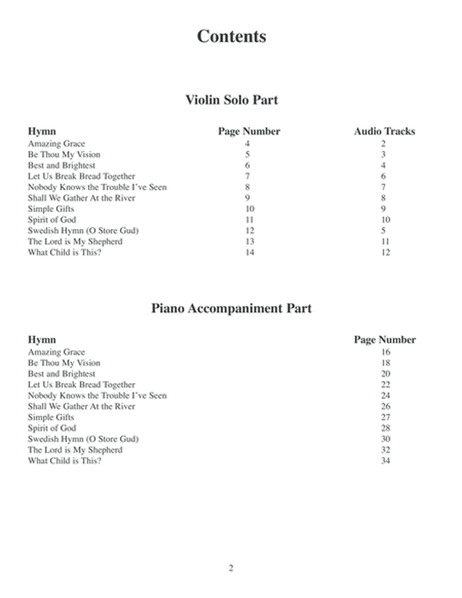 Hymn Favorites for Violin