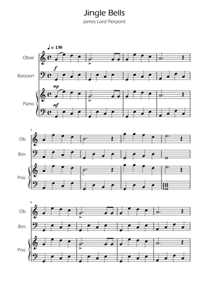 Jingle Bells - Oboe and Bassoon Duet w/ Piano