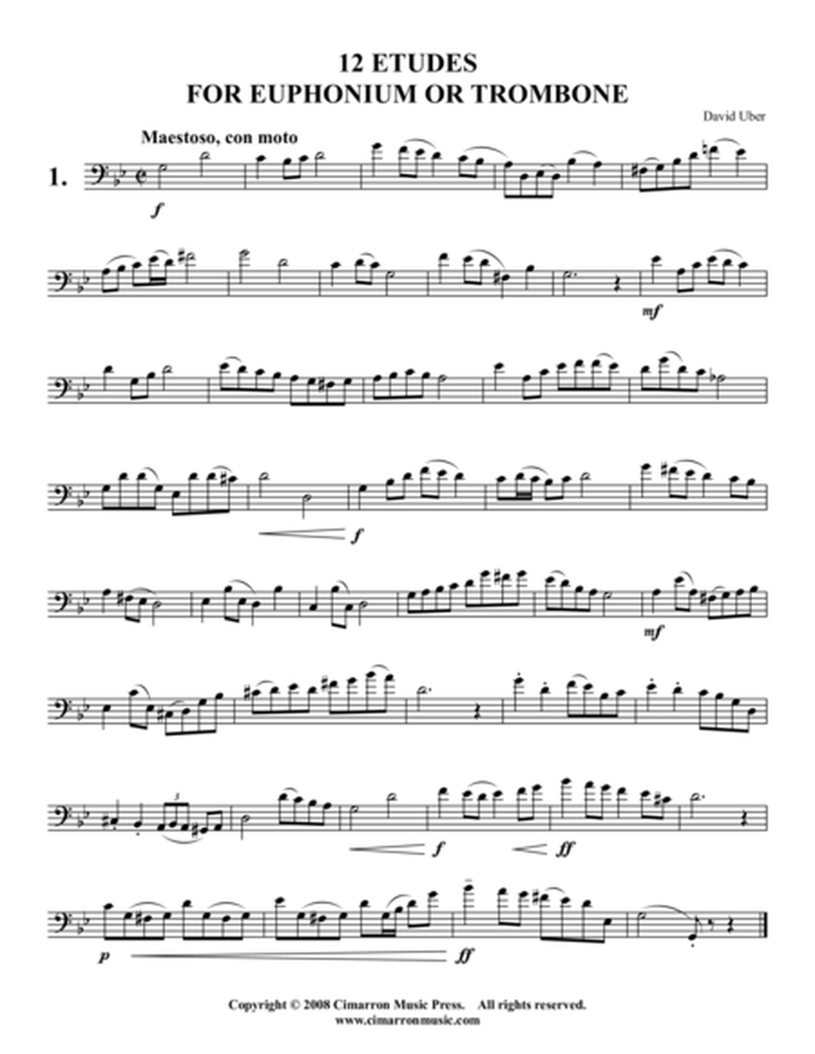 Solo Etudes for Euphonium