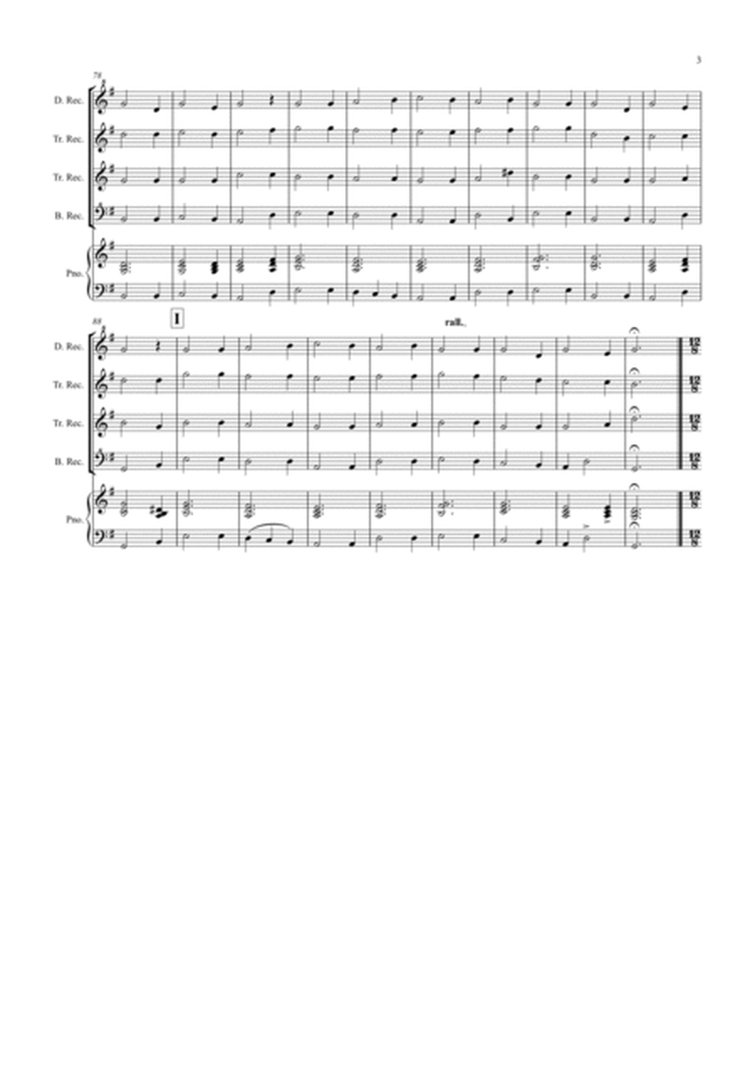2 Christmas Favourites for Recorder Quartet (volume two) image number null