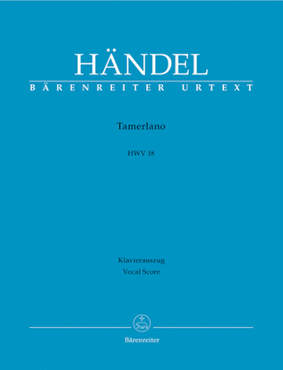 Book cover for Tamerlano HWV 18