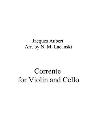 Book cover for Corrente for Violin and Cello