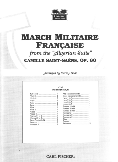 Marche Militaire Francaise from Algerian Suite, Op. 60