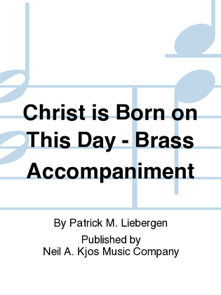 Book cover for Christ is Born on This Day - Brass Accompaniment