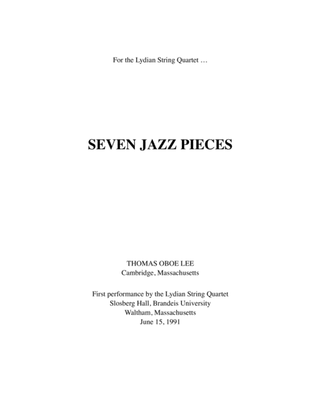 Book cover for Seven Jazz Pieces (1990-91) for string quartet