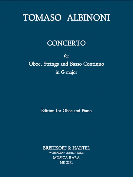 Concerto G-dur fur Oboe, Strings, Basso Continuo