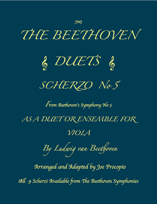 THE BEETHOVEN DUETS FOR VIOLA SCHERZO NO 5