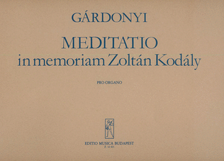 Book cover for Meditatio in Memoriam Kodaly Zoltan