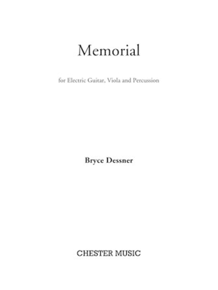 Book cover for Memorial Electric Guitar, Viola, Percussion Score & Parts
