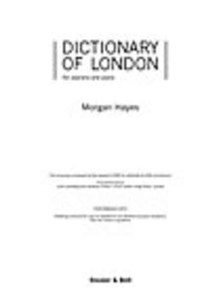 Dictionary of London