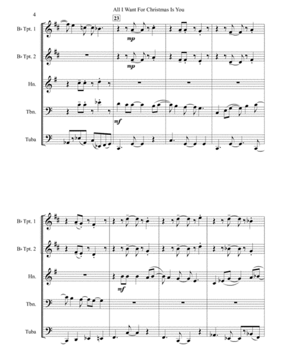 All I Want For Christmas Is You by Lady Antebellum Brass Ensemble - Digital Sheet Music