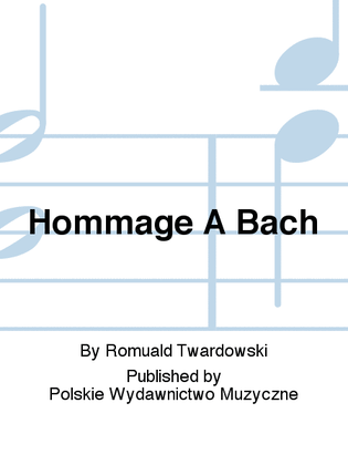 Book cover for Hommage A Bach