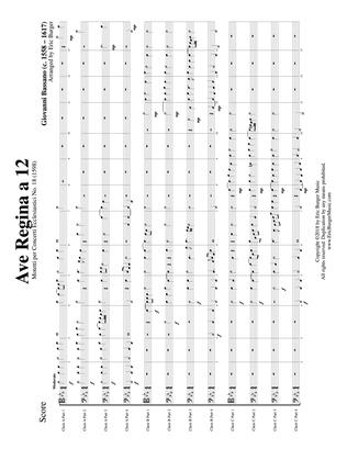 Ave Regina for Trombone or Low Brass Duodectet (12 Part Ensemble)