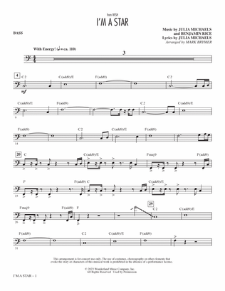 I'm A Star (from Wish) (arr. Mark Brymer) - Bass