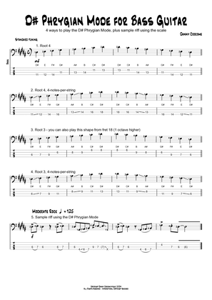 D# Phrygian Mode for Bass Guitar (4 Ways to Play)