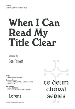 When I Can Read My Title Clear