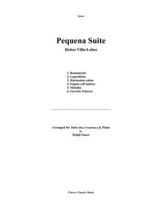 Pequena Suite for Tuba or Bass Trombone and Piano