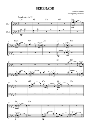 Book cover for Serenade | Schubert | String bass duet | Chords