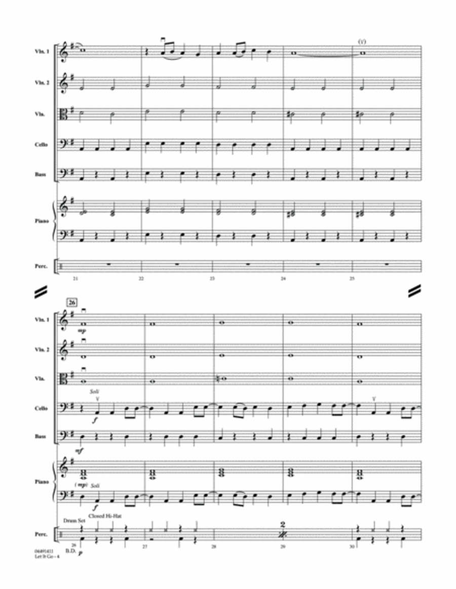 Let It Go - Conductor Score (Full Score)