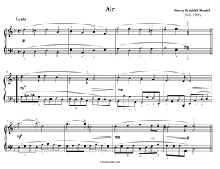 Book cover for Handel Air in D minor