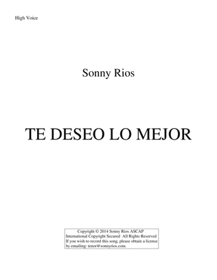 Book cover for TE DESEO LO MEJOR