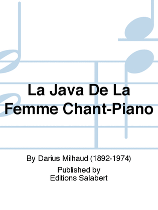 Book cover for La Java De La Femme Chant-Piano