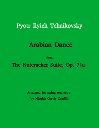Book cover for Tchaikovsky - Arabian Dance (The Nutcracker) for String orchestra