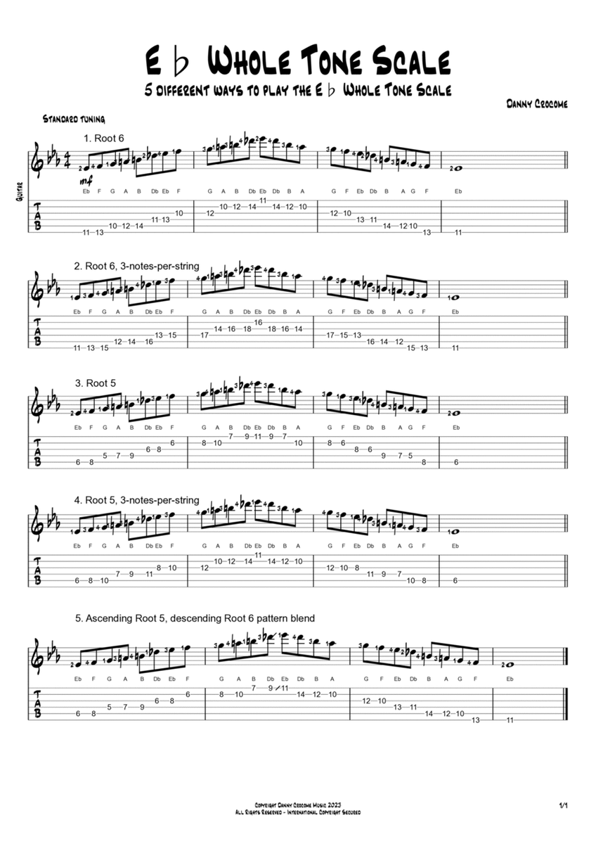Eb Whole Tone Scale (5 Ways to Play) image number null