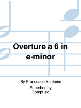 Book cover for Overture a 6 in e-minor