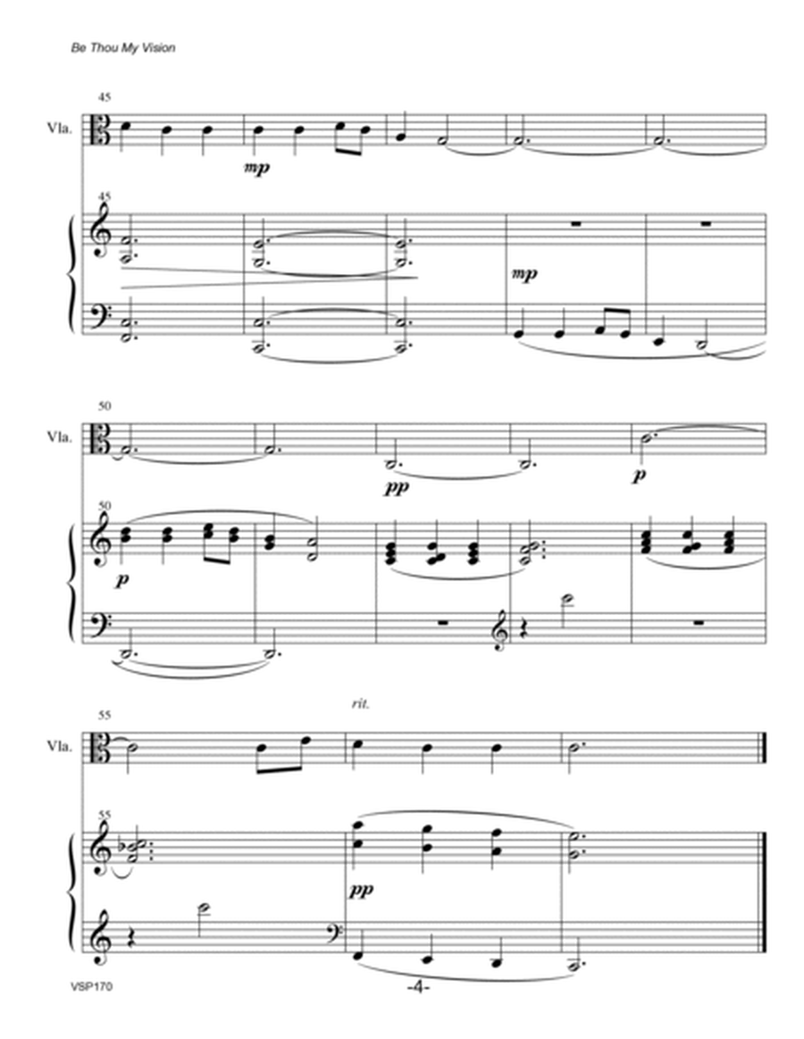 BE THOU MY VISION - VIOLA SOLO with Piano Accompaniment image number null