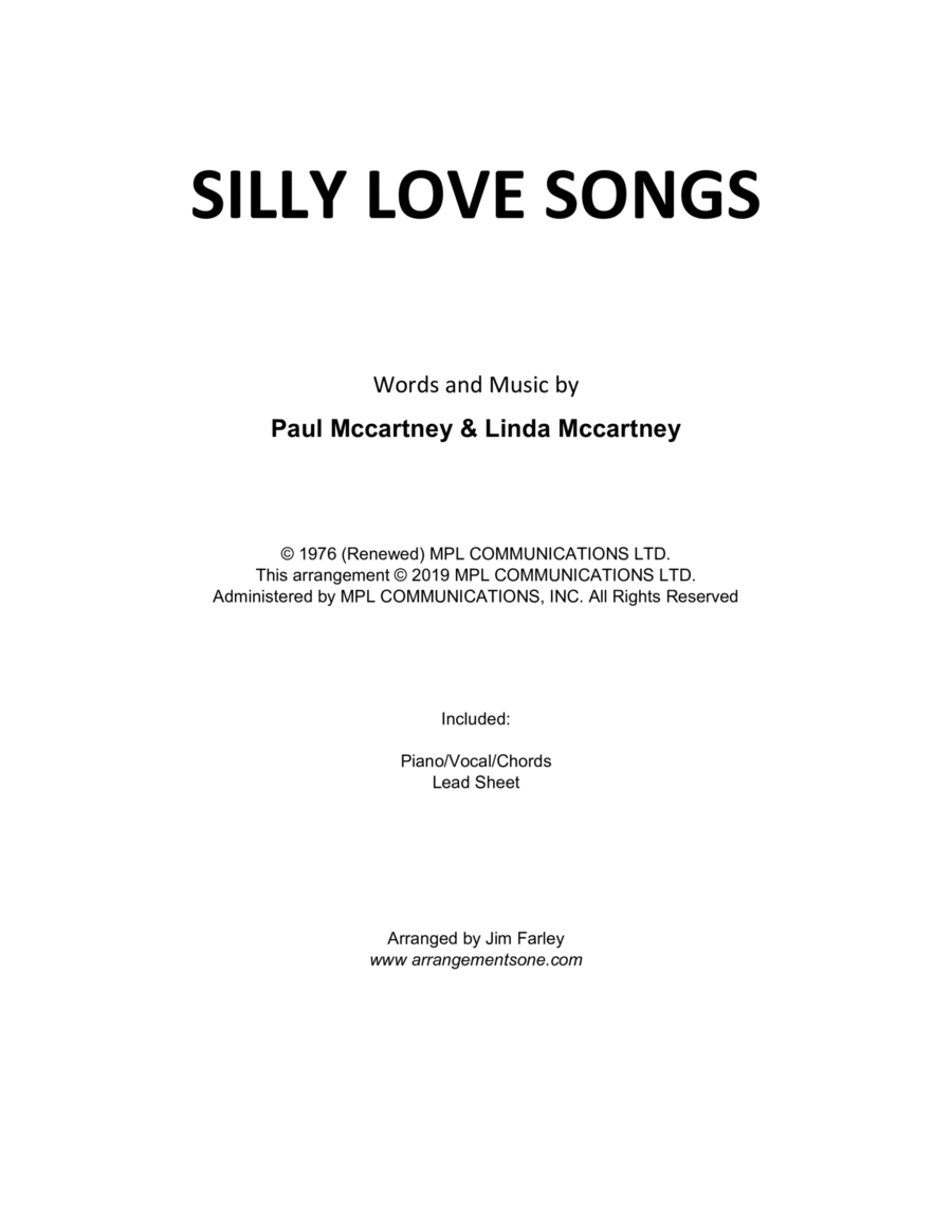 Silly Love Songs image number null