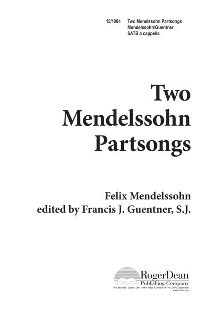 Two Mendelssohn Partsongs