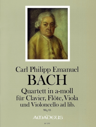 Book cover for Quartet in A minor Wq 93