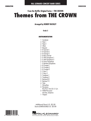 Book cover for Themes from "The Crown" - Conductor Score (Full Score)