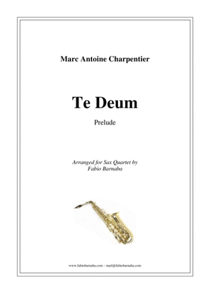 Book cover for Te Deum - Prelude for Sax Quartet