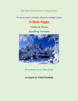 Book cover for Piano Background for "O Holy Night"-Violin and Piano