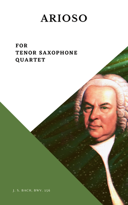 Book cover for Arioso Bach Tenor Saxophone Quartet