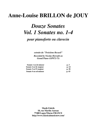 Anne-Louise Brillon de Jouy: 12 Sonatas, Vol. 1: Sonatas 1-4 for piano or harpsichord