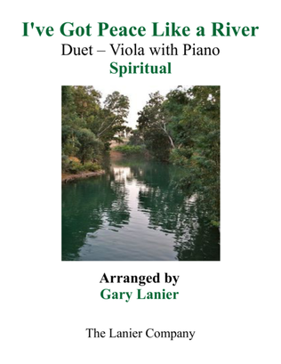 Book cover for Gary Lanier: I'VE GOT PEACE LIKE A RIVER (Duet – Viola & Piano with Parts)