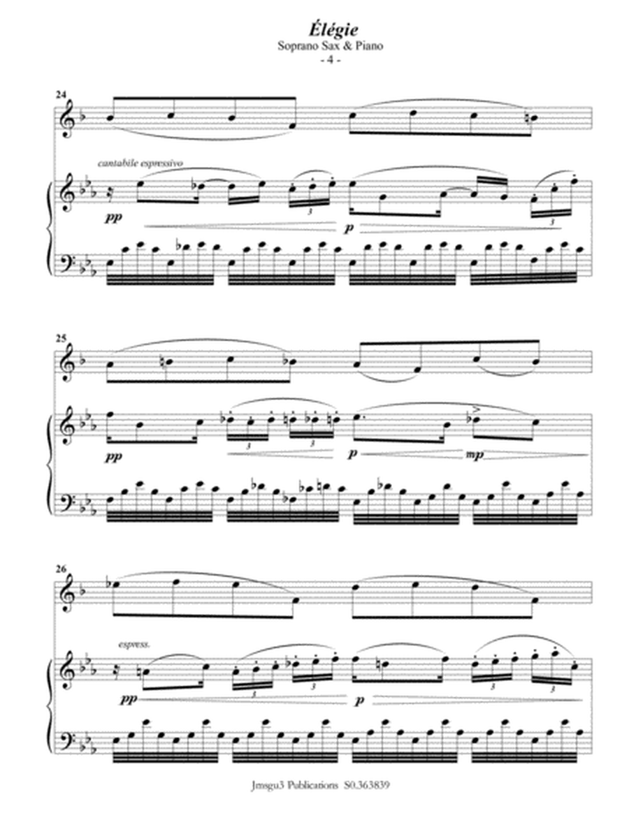 Fauré: Élégie Op. 24 for Soprano Sax & Piano image number null