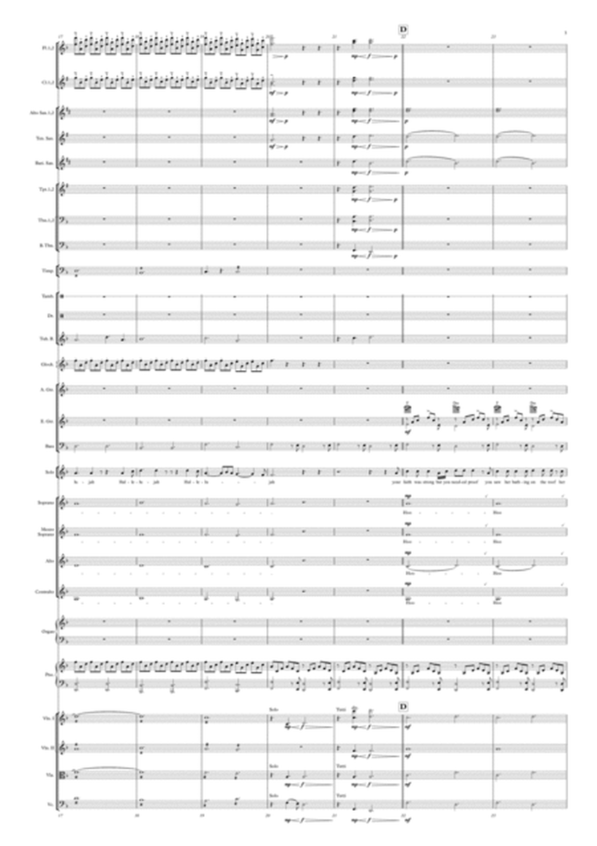 Hallelujah Score and parts for full orchestra, soloist and choir. image number null