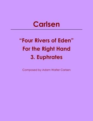 Book cover for "Four Rivers of Eden” for the Right Hand 3. Euphrates