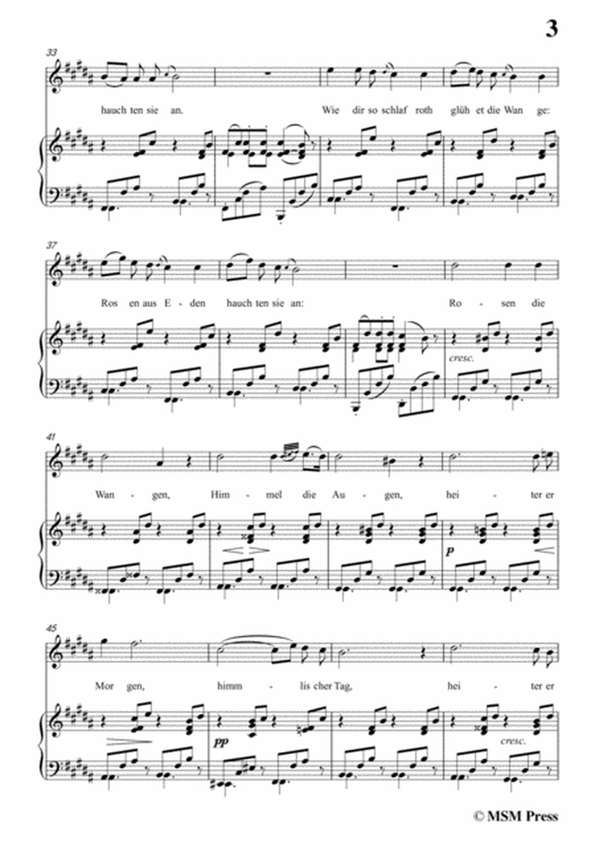Schubert-Wiegenlied,Op.105 No.2,in B Major,for Voice&Piano image number null